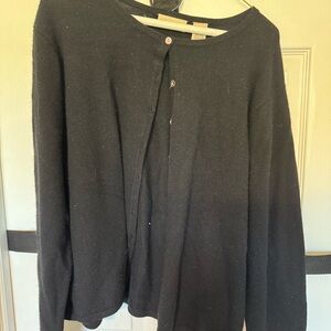Apostrophe Black Cardigan Sweater Classic Knit